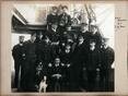 Cdr Oliver Schwann RNAS Album; Officers of HMS Hermione group shot 1912 Schwann being in front of pole.