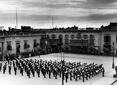Photograph of the Massed bands of the Mediterranean Fleet Beating the Retreat in Palace Square, Valetta, Malta 1934.