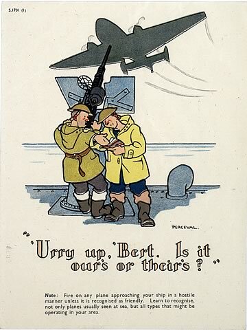 Cartoon poster of the importance of plane recognition