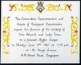 Invitation card to Vice Admiral and Lady Twiss to attend a farewell supper at HM Naval Base Singapore (Twiss Far East Fleet Comm